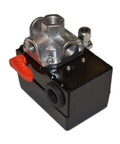 Air Compressor Pressure Switch One Quarter Inch FNPT, Adjustable 145 To 175 PSI, Four Port, 24 Amp, 120/240V, Replacement Part
