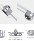Heavy Duty 12 Inch Gas Strut Cabinet Lift Support Set Of 2 With Soft Close Lids, stainless steel and nylon components close-up