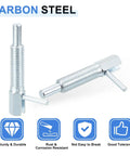 Heavy Duty Retractable Indexing Plunger Pin Four Pack Carbon Steel Spring Loaded Telescopic Locking Latch For Machinery And Shipbuilding Straight Up Tough No Sweat Setup M10 Thread Top Shelf Hardware close-up view of robust carbon steel plunger pins.