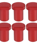 Low Profile Aluminum Bench Dog Clamp Set For Woodworking 6 Pieces With Quick Tightening Design in red aluminum