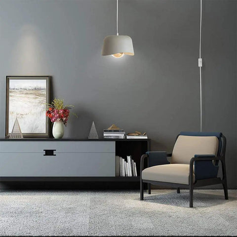 15 Foot Pendant Light Cord Kit With On Off Toggle Switch, E26 Pendant Sockets, illuminating modern living room setup