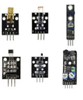Top Shelf 35 In One Electronic Sensor Module Quickstart Box With Legit Wiring Harness for DIY Arduino Uno, featuring six sensor modules.