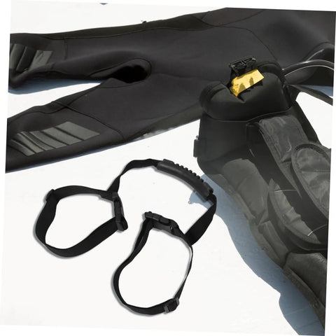 Grip Ready Scuba Tank Retainer Band And Carry Strap For Diving Cylinders Wear Resistant And Secure Binding next to dive suit