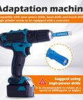 Cordless power drill with 7 Piece Diamond Drill Bits Set For Tiles And Stone, Pro Grade Tile Drills attached, blue dry diamond drills with cooling wax