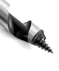 Close-up of Heavy Duty 7 Piece Auger Drill Bit Set Featuring 9 Inch Hardened Alloy Steel construction for precision boring.