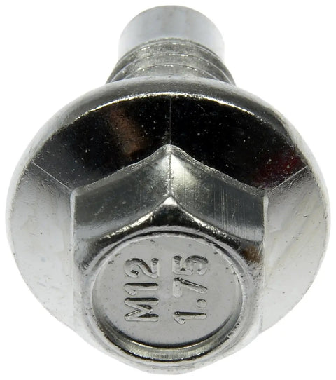 Oil Drain Plug Pilot Point M12-1.75 Thread, 15 Mm Head, Plug-and-Play Drop-In Replacement For Engine Oil Pan, Durable Metal Plug With Secure Seal, Fits Vehicles Replacing Missing Or Damaged Plug, silver hex-head