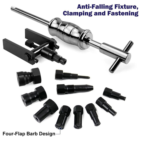 13 Piece Motorcycle Blind Bearing Puller Tool Kit With Slide Hammer And Expandable Collets for internal bearing removal