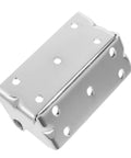PRETYZOOM Industrial Oven Door Metal Hinge Heavy Duty Stainless Steel U-Type Hinge Replacement For Baking Drying Equipment Kitchen Appliance Hardware Accessory close-up detailed view of hinge with holes