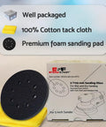 Five Inch Wet And Dry Sanding Discs Kit with Hook and Loop Backing Silicon Carbide Sandpaper packaging and contents.