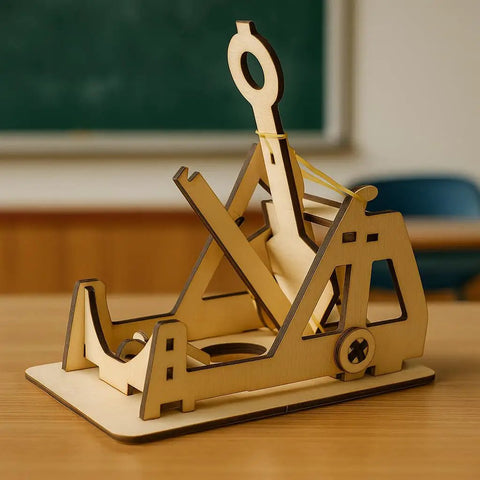 Wooden STEM Craft Kit For Kids Five In One Hands On Projects Including Balancing Bird Accordion Holder Star Night Light And Tensegrity Sculpture Educational Toy For Building Skills Teamwork Problem Solving And Creative Fun, wooden tensegrity sculpture on table