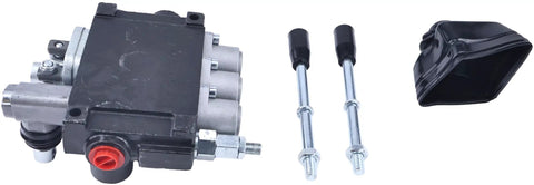 Three Spool Hydraulic Directional Control Valve With Joystick For Heavy Duty Industrial Equipment, parts laid out