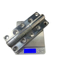 Rock Solid Heavy Duty Stainless Steel Hinge on scale, showing durable construction for doors and gates.