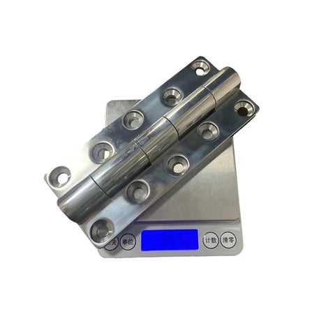 Rock Solid Heavy Duty Stainless Steel Hinge on scale, showing durable construction for doors and gates.
