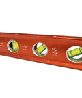 Savage Grip 11-Inch Aluminum Torpedo Level with Brightview Technology showing vials for 0 30 45 90 degrees in orange