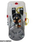 Front view of 4-Way DC Hydraulic Power Unit With 12V Motor And Built-In Pump For Trucks And Trailers, Compact 0.75 Gallon Poly Reservoir.