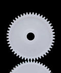 White large gear from 550 Gear Box Kit For Kids Ride On Cars All In One Large Middle And Small Gears Drive Accessories Set on black background