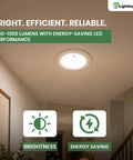 Ultra Slim 6 Inch LED Recessed Downlight With Dimmable Brightness And 5 CCT Tunable Color Temperature installed in ceiling