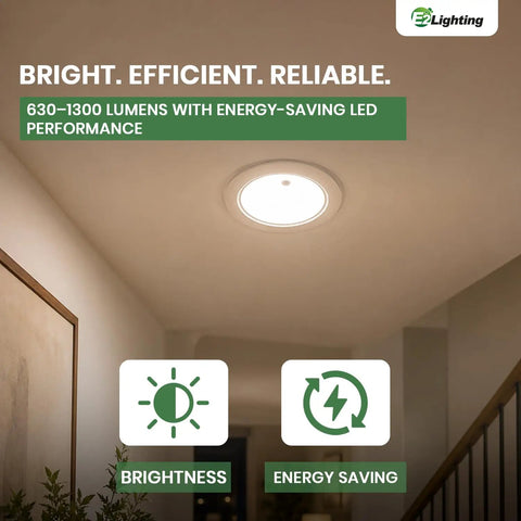 Ultra Slim 6 Inch LED Recessed Downlight With Dimmable Brightness And 5 CCT Tunable Color Temperature installed in ceiling