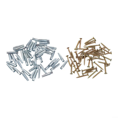 Heavy Duty Self Tapping Screws And Expansion Anchor Kit with serrated carbon steel fasteners shown in silver and gold piles