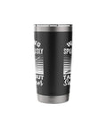 Black insulated stainless steel tumbler for sailplane pilots and glider fans, featuring aviation-themed graphics.