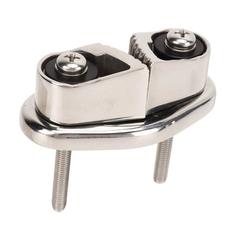 Heavy Duty Stainless Steel Marine Cam Clamp With Progressive Cam Tooth Design And Flared Inlet For Boats Sailboats And Yachts Dead Serious Grip Polished Silver Boat Rigging Gear Built Damn Tough