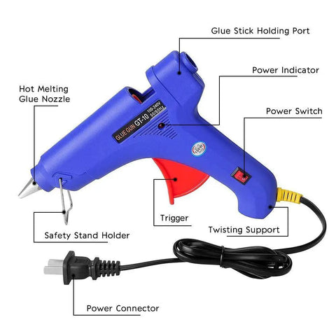 Fast Heating 100W Hot Glue Gun With 10 High Adhesion Glue Sticks For Car Dent Repair And DIY Crafts Great For Home Improvement