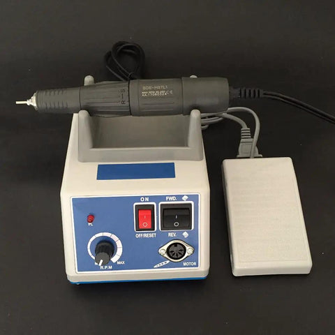 Micromotor Hand Kit For Jewelry Lab Work With Right And Left Turning Non Stage Speed System Foot On Off Switch Compact Control