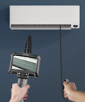 Using Waterproof IP67 Borescope Endoscope Camera With Light 4.3 Inch LCD 1080P HD Inspection to view inside air conditioning unit