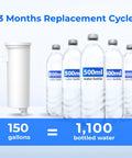 Waterdrop replacement filter cartridge for GE Opal Nugget ice maker, white cylindrical with ring pull
