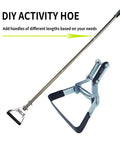 Stirrup Hoe Garden Tool With Adjustable Loop Heads For Easy Peasy Weeding, shown with replaceable heads for DIY use.