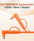 DC7909/8020 connector of Solar To DC 8mm Charge Extension Cable 10 Ft 12AWG Plus 14AWG Copper Core showing bend lifespan