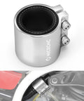 Exhaust Sleeve Clamp Band For Yamaha Blaster 200 1988-2006 And Banshee 350 1987-2006 Quad Bolt-On Replacement Part 1W2-14714-00-00 Silver