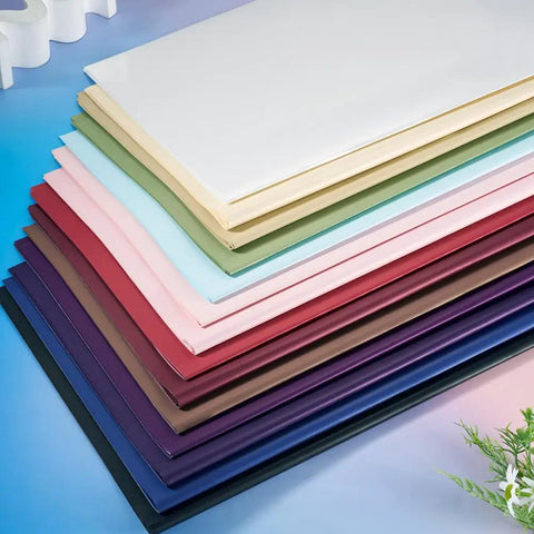 Stack of colorful 20 Pack Flower Wrapping Paper 22 By 22 Inches Waterproof Floral Bouquet Paper For Gift Bags