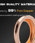 Close-up of 99% pure copper washer from 20 Pcs Copper Oil Drain Plug Gasket Crush Washer Set For Nissan Infiniti