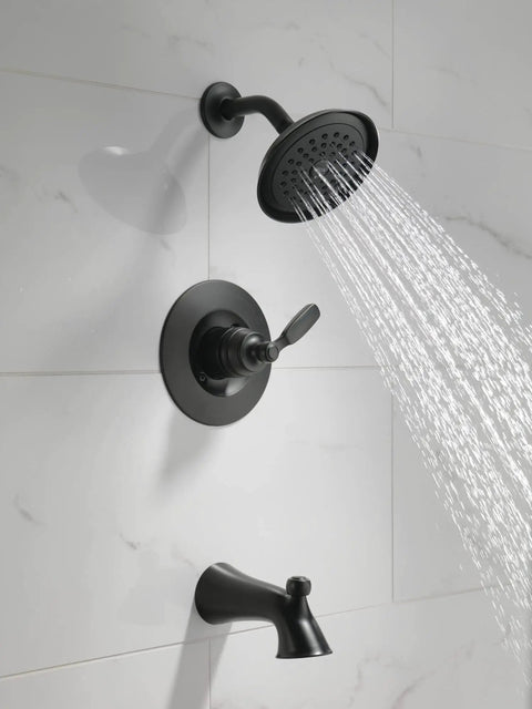 Get That Slick Matte Black Bath Swap Single Handle Tub And Shower Faucet Trim Kit With Dead Simple Install And Big Power Full Body Shower Head Modern Upgrade Valve Required Separately