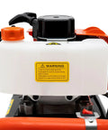 Close-up of gas tank on Gas Powered Earth Auger Post Hole Digger 52cc Two Stroke With 1 Extension Rod And 3 Auger Bits Heavy Duty