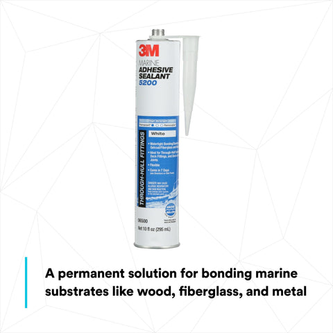 Marine Adhesive Sealant 5200 Waterproof Bonding And Sealing For Boats And RVs Above And Below Waterline White 10 Fl Oz Cartridge