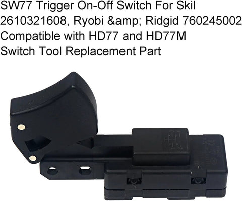 Straight Up Premium Quality Replacement Trigger Switch built tough, compatible with circular saw models HD77 and HD77M.