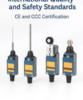 Compact Micro Limit Switch With Coil Spring Wire 1NO 1NC 5A 250VAC IP65 in various actuator configurations