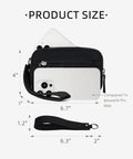 Women's Wristlet Wallet With RFID Blocking Quilted Nylon Phone Clutch And Zip Around Card Holder Purse size comparison with Pro Max
