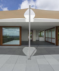 30 X 32 Foot Rectangle Sun Shade Sail With Heavy Duty UV Resistant Fabric Wire Cable And A Rings Weather Resistant Outdoor Canopy Cover For Pergola Backyard Or Garden Sand Color installed on rooftop outdoor patio