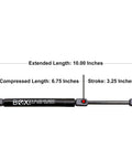 Durable Gas Spring Strut Replacement For Truck Pickup Toolbox Lid And Rv Cabinet Door Support Shock Lift Damper With Slick 10 Inch Stroke And Ridiculously Strong 10Mm Ball Ends Fast Swap Guaranteed shown with measurements and red ball ends.