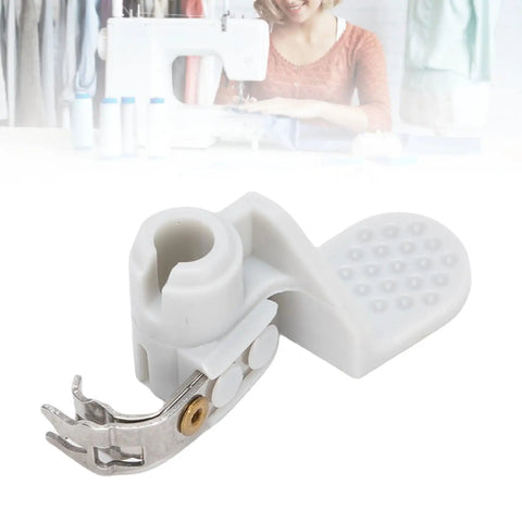 Automatic Sewing Machine Needle Threader With Precise Positioning Plastic Quick Threading Tool For Home Sewing Needles And Everyday Mending Super Handy Use Now white plastic needle threader on sewing machine