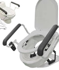 Electric Toilet Seat Booster Lifter For Seniors Adjustable 0 To 45 Degree Rise with smooth assist handles