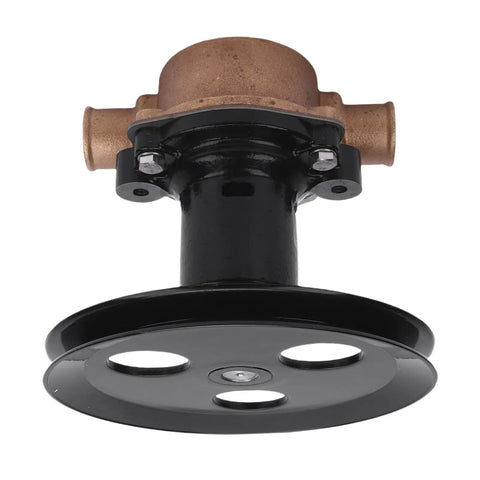 Upgrade Your Marine Engine Performance With This Heavy Duty Sea Brass Metal Alloy V Belt Pulley Impeller Kit That Fits Sherwood G20 G21 And 302 351 Models Featuring One Inch Inlet Outlet For A Direct Reliable Swap, front view