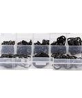 Heavy Duty Steel Ring Spring Washers Three Wave Gasket Kit 550 Pcs With M3 M4 M5 M6 M8 M10 M12 M16 Sizes Vibration Resistant Anti Loosening Hardware Gear Up For Electronics Machinery And Car Projects in storage box