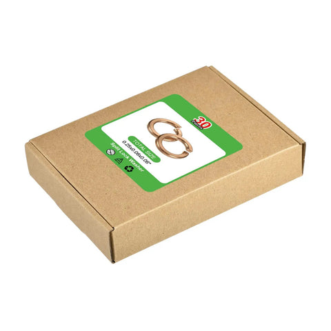Tough As Nails M6 Copper Split Lock Washers Quarter Inch Diameter 30 Pack Solid Spring Hardware box with washers.