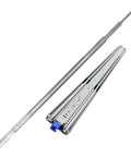 Heavy Duty Full Extension Drawer Slides With A Three Fold Guide Rail Built From Cold Rolled Steel To Deliver A Badass Three Hundred Pound Grip and Rust Proof Coating. One slide shown open for detail.