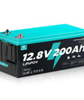 Beefy 12V 200Ah LiFePO4 Deep Cycle Battery With 2560Wh, 200A BMS, 15,000+ Cycles, Low Temp Cutoff, visible connectors
