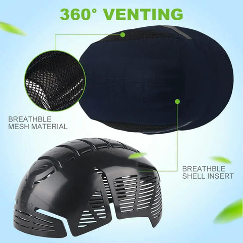 Bump Cap Style Safety Hat For Adults Men Women Lightweight Breathable Head Protection With Reflective Stripes And Baseball Cap Look